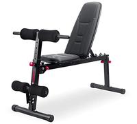 Ultrasport TR-5 Pro Compact Banc de Musculation avec Rack Mixte Adulte, Mat Noir, 131,5x48x109 cm