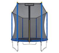 Ultrasport Trampoline de Jardin Uni-Jump, Trampoline pour Enfants, Ø 183 cm, Set de Trampoline Complet Comprenant Tapis de Saut, Filet de sécurité, Poteau de Filet rembourré et Couvre-Bord, Bleu