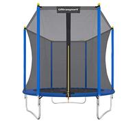 Ultrasport Uni-Jump Trampoline Exterieur Enfant 244 cm jusqu’à 100 kg avec Filet de Sécurité, Coussin de Protection et Kit de Montage I Trampoline Enfant Jardin Extérieur