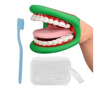 Ultrassist Marionnette à main avec langue pour enfants, couleur verte, marionnette pour orthophonie, brosse à dents incluse