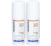 ULTRASUN Crème solaire anti-âge pour le visage teintée miel SPF 30 2x50 ml