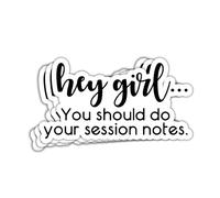 ULTRAVUTT Autocollant humoristique « Hey Girl, You Should Take Attendance » - Décoration de cadeau pour ordinateur portable, bouteille d'eau, gobelet, casque, voiture, camion, camionnette