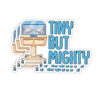 ULTRAVUTT Lot de 7,6 à 7,6 cm Tiny But Mighty Funny Labor and Delivery Nurse Stickers L&D Nurse Stickers NICU Nursing RN Cadeaux imperméables en vinyle Décalcomanie Décor Bouteille d'eau Gobelet
