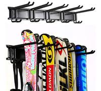Ultrawall - Support mural pour skis, snowboards, avec 5 paires de crochets, fixation murale - pour la maison et le garage - support de rangement de ski pouvant supporter jusqu'à 136 kg