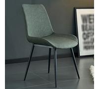 ULTRAWAVE Chaise Chaise de Salle à Manger Maison Luxury Luxury Cuir Chaise de Salle à Manger Whited Iron Back Chair Confortable Bureau de réunion Home Room Chaise De Bureau(B)
