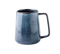 ULTRAWAVE Gobelet À Eau Tasse en céramique bleue tasse à café de Style rétro 650ML tasse de grande capacité tasse à eau domestique Mark Cup