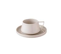 ULTRAWAVE Tasses en céramique pour la maison, le bureau, le thé de l'après-midi, art pur latte art suspendu, ensemble créatif simple tasse à café et soucoupe (A)