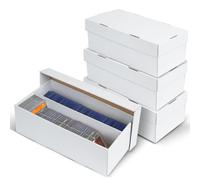 ULTRGEE Lot de 4 boîtes de rangement pour cartes à collectionner - 2 rangées, boîtes en carton pouvant contenir plus de 1100 chargeurs par le haut, étui pour cartes de sport PSA/BGS/HGA