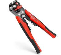 ULTRICS Pince a Denuder Automatique, 3-en-1 Multifonctionnel Pince a Denuder Electricien, Outil de Coupe et de Sertissage de Fils, Coupe-fil Auto-Ajustable pour Fil Electrique et Coaxes 10-24 AWG