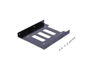 Ultron 377213 : Kit support métal noir pour HDD/SSD 2.5"/3.5", 115x100x8mm, 9 pièces, vis incluses