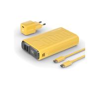 Ultron PB-20000 Jaune - Batterie Externe 20000mAh, 2x USB-A (22.5W), 1x USB-C (20W), USB Power Delivery, Recharge Rapide, Entrée Micro-USB/USB-C