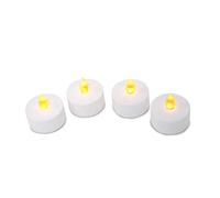 Ultron Save-E Tealight Lot de 4 bougies chauffe-plat LED avec lumière vacillante jaune/orange