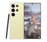ULUCAN Smartphone étanche S26 Ultra avec Stylet intégré, écran HD 7,3 Pouces, 16 Go de RAM, 1 to de ROM, Batterie 8 000 mAh, Version Internationale 5G, Double SIM, Charge Rapide,Gold-7.3IN