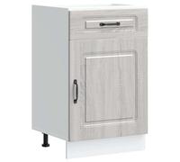 ULUYYUC Armoire d'atelier - Armoire de cuisine - Buffet - Meuble bas - En bois - Gris Sonoma - Pour cuisine, salle à manger, couloir, salon