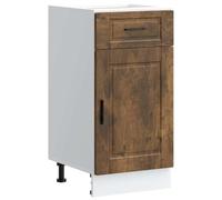 ULUYYUC Armoire d'atelier, de pharmacien, de cuisine, de bar, de cuisine, meuble bas Porto en bois de chêne fumé, pour atelier, couloir, bureau, salle à manger