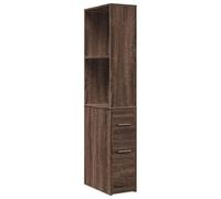 ULUYYUC Armoire de rangement - Armoire de cuisine multifonction - Armoire étroite avec roulettes - Aspect chêne - Pour bureau, couloir, extérieur et cuisine