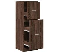 ULUYYUC Armoire de rangement casier multifonction - Petite armoire - Aspect chêne - 40 x 41 x 118 cm - Matériau dérivé du bois pour extérieur, cuisine, atelier, cave