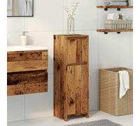 ULUYYUC Armoire de salle de bain en bois recyclé - 30 x 30 x 95 cm - Avec tiroir et 2 compartiments - Porte ouverture droite/gauche au choix - Design moderne - Pour salle de bain, WC, couloir