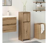 ULUYYUC Armoire de salle de bain, en chêne artisanal, 30 x 30 x 95 cm, avec tiroir et porte, design moderne, grand espace de rangement pour petite salle de bain, WC d'invités et couloir