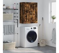 ULUYYUC Armoire Murale chêne fumé 69,5x34x90 cm Bois d'ingénierie, Meuble de Rangement Cuisine 3 Compartiments, Buffet Salle à Manger Suspendu élégant et Robuste pour Salon Chambre Bureau