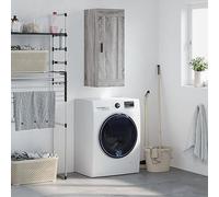 ULUYYUC Armoire murale sonoma gris 34,5x34x90 cm bois d'ingénierie avec poignée aluminium, meuble de rangement cuisine et buffet salon, design élégant et robuste pour salle à manger, chambre et bureau