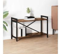 ULUYYUC Bibliothèque Industrielle Chêne fumé 80 x 30 x 48,5 cm Petit Meuble Bas en Bois d ingénierie avec étagères Ouvertes pour Salon Bureau Chambre Rangement Livres et déco