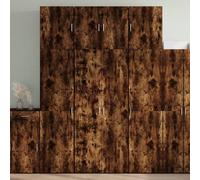 ULUYYUC Buffet Haut Meuble de Rangement Cuisine chêne fumé 80x42,5x249 cm Bois d'ingénierie Robuste et élégant pour Salon Salle à Manger Couloir et Bureau