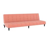 ULUYYUC Canapé-lit 2 places avec fonction lit - En velours rose - Avec dossier réglable - Moderne - Pour salon et bureau - 200 x 100 x 32 cm