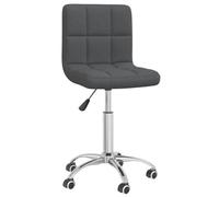 ULUYYUC Chaise pivotante réglable en Tissu Polyester Gris foncé avec roulettes 360° Hauteur 74,5-86 cm siège Ergonomique Confortable pour Cuisine Salle à Manger Salon Bureau