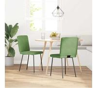 ULUYYUC Chaises de Salle à Manger Lot 2 Vert Clair Velours 100% Polyester, Structure Bois Métal 45x54x83 cm, Assise Rembourrée 47 cm, Capacité 110 kg, Moderne Confortable pour Cuisine Salon Chambre