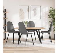 ULUYYUC Chaises de Salle à Manger Lot de 4 Gris Clair, Velours 100% Polyester avec Pieds Métal Enduit, Design Moderne Ergonomique 45 x 53,5 x 83 cm, Robuste 110 kg, Chaises Cuisine Salon Chambre