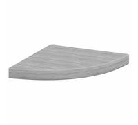 ULUYYUC Étagère d'angle flottante - Gris béton - 35 x 35 x 3,8 cm - Étagère d'angle en MDF avec système de montage invisible - Étagère murale flottante pour livres, photos et décoration dans le salon