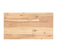 ULUYYUC Étagère flottante 40 x 20 x 2 cm en bois massif d'acacia non traité - Étagère murale robuste en bois véritable pour salon, cuisine, salle de bain - Planche en bois rectangulaire naturel