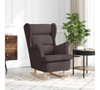 ULUYYUC Fauteuil à Bascule Marron foncé 74x90x102 cm en Polyester Robuste, Assise 42x52 cm, Haut Dossier 69 cm, Style Relax Cosy pour Salon Chambre Bureau