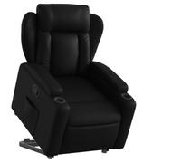 ULUYYUC Fauteuil de bureau, style rétro, pour salon, bureau, relaxation, en cuir synthétique, noir, pour cuisine, bureau, chambre d'adolescent, chambre à coucher