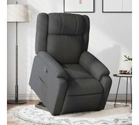 ULUYYUC Fauteuil Gris 77x95x99 cm, releveur 24 V, Dossier 135°, Tissu Polyester, Bois-métal, Poche, 110 kg