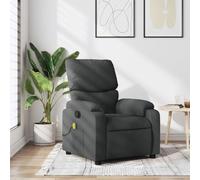 ULUYYUC Fauteuil inclinable de Massage Gris foncé Tissu 75 x 99 cm 6 Points Vibration Manuel Relax Salon Chambre Coin Lecture