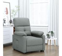 ULUYYUC Fauteuil inclinable électrique Gris 73x90x100 cm, Moteur Silencieux 3 Positions, Repose-Pied réglable, Bois-métal, Salon/Chambre/Home cinéma