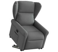 ULUYYUC Fauteuil inclinable Gris Anthracite 72,5x87x100,5 cm, Moteur 24V Silencieux, Dossier 135°, Tissu Polyester Respirant, Poche latérale, Structure Bois-métal, 110kg, Salon Chambre