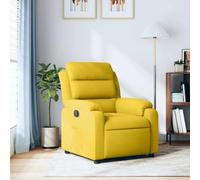 ULUYYUC Fauteuil Relax inclinable Manuel Velours Jaune 75 x 92,5 x 100 cm accoudoirs Larges Poche latérale Salon Chambre Reading Nook