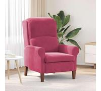 ULUYYUC Fauteuil Salon Design Rouge Bordeaux 76x94x102 cm Velours Luxe, Bois d'ingénierie Robuste, Rembourrage Mousse Douce, Lecture Relax Chambre ou séjour