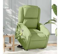 ULUYYUC Fauteuil Salon inclinable massant Vert Clair en Velours 71x86,5x99,5 cm avec Levage électrique, Fonction Relax 135°, Repose-Pied réglable, 6 Points de Vibration, for Salon Chambre