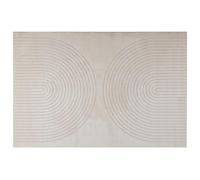 ULUYYUC Galati Tapis de salon en polyester crème 340 x 240 cm avec sous-couche antidérapante, lavable en machine, poils moyens, matériau robuste pour salon, couloir et chambre à coucher