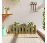 ULUYYUC Jardinière surélevée pour balcon - 100 x 30 x 30 cm - En bois de pin imprégné - Design moderne - Robuste et durable - Pour jardin, terrasse et parterre urbain
