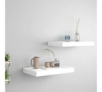 ULUYYUC Lot de 2 étagères flottantes modernes en nid d'abeille - Design MDF - Avec cadre en métal - Montage invisible - 40 x 23 x 3 8 cm - Attire tous les regards pour livres, décoration et objets de