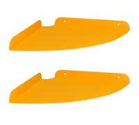ULUYYUC Lot de 2 étagères murales flottantes quart rondes en acier - Étagère d'angle moderne - Jaune moutarde mat - Pour salon, cuisine et salle de bain - Étagère murale peu encombrante avec bord - 24