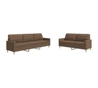 ULUYYUC Lot de 2 grands canapés d'extérieur en tissu marron pour balcon, chambre à coucher, cuisine, salon