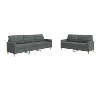 ULUYYUC Lot de 2 grands canapés d'extérieur en tissu pour balcon, chambre à coucher, cuisine, salon - Gris foncé
