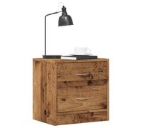ULUYYUC Lot de 2 Tables de Chevet 40x30x40 cm en Bois d'ingénierie Vieux Bois, 2 tiroirs Silencieux, Structure Stable et Facile d'entretien, Petite Table de Nuit/Console pour Chambre, Salon ou Bureau