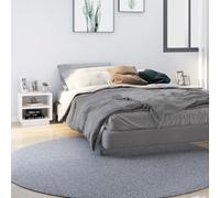 ULUYYUC Lot de 2 Tables de Chevet Blanches 40x34x40 cm en Pin Massif, Style Moderne avec 2 Étagères, Petite Table de Nuit/Table d'appoint pour Chambre, Salon ou Bureau, Chevet de Lit Rangement